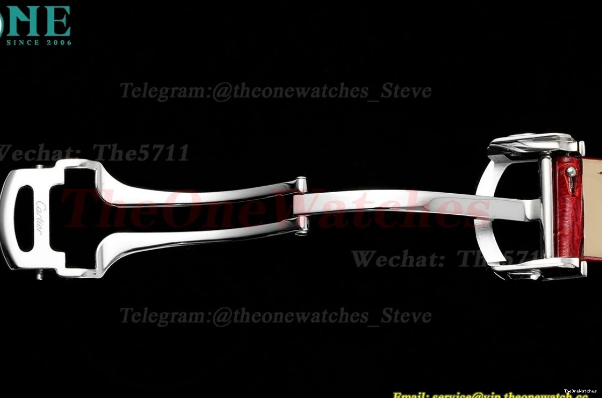 Pasha De 30mm Ladies Cartier Dial White Quartz SS LE Red AF 1203